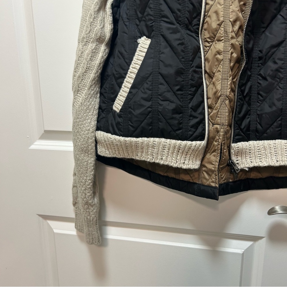 Democracy Black Quilted Vest with Tan Lining - Picture 4 of 12